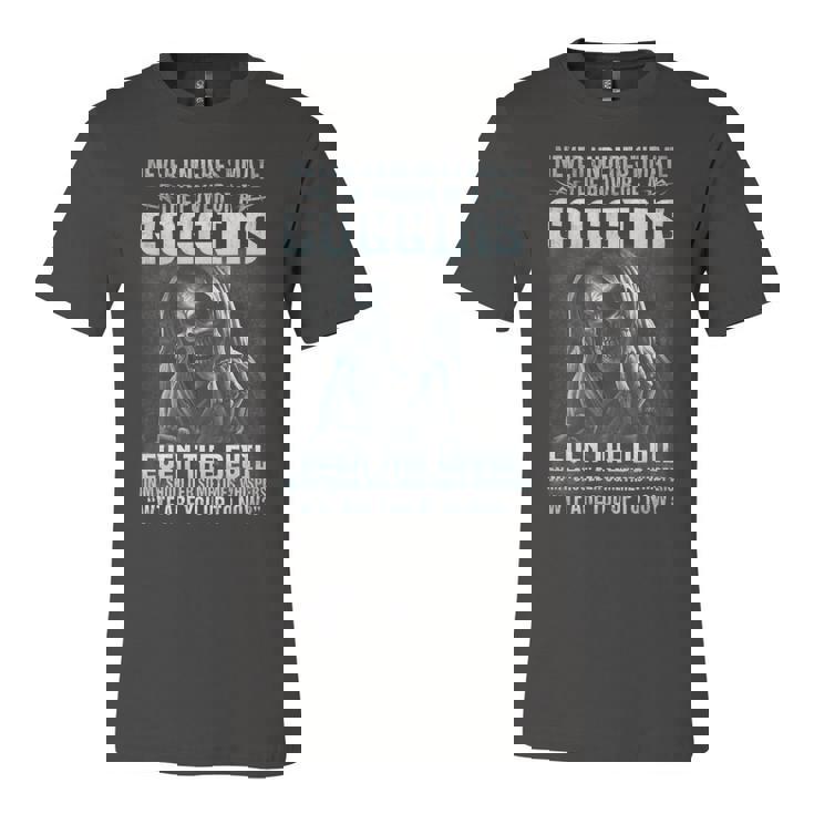 Never Underestimate The Power Of An Goggins Even The Devil V9 Unisex Jersey Short Sleeve Crewneck Tshirt