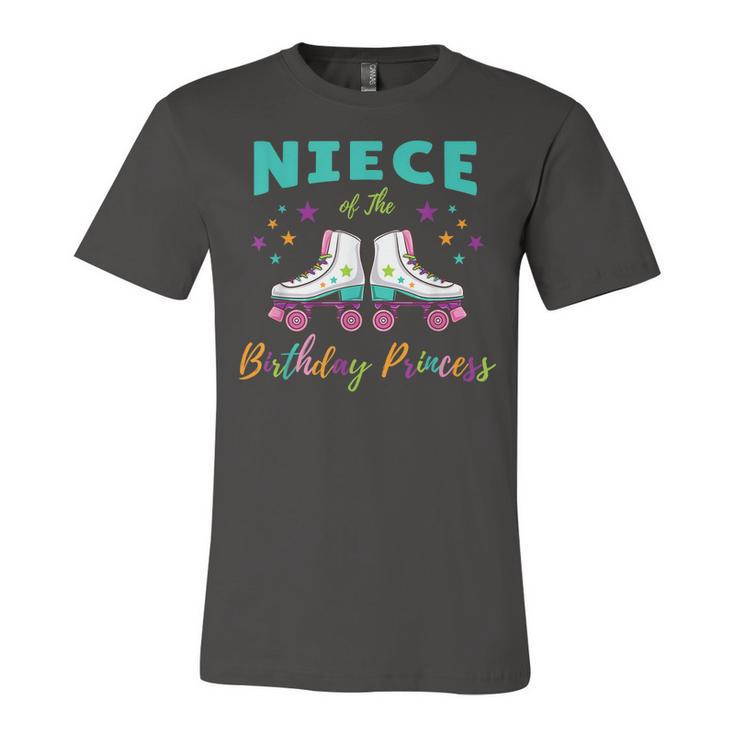 Niece Of The Birthday Princess Roller Skating  Unisex Jersey Short Sleeve Crewneck Tshirt