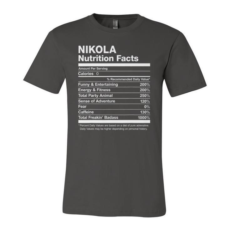 Nikola Nutrition Facts Name Jersey T-Shirt