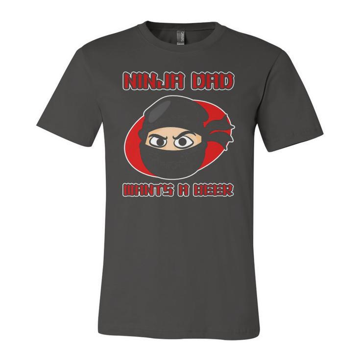 Ninja For Ninja Dad Wants A Beer Jersey T-Shirt