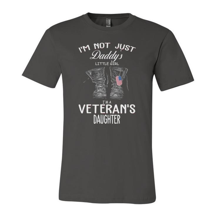 Im Not Just Daddys Little Girl Im Veterans Daughter V-Neck Jersey T-Shirt