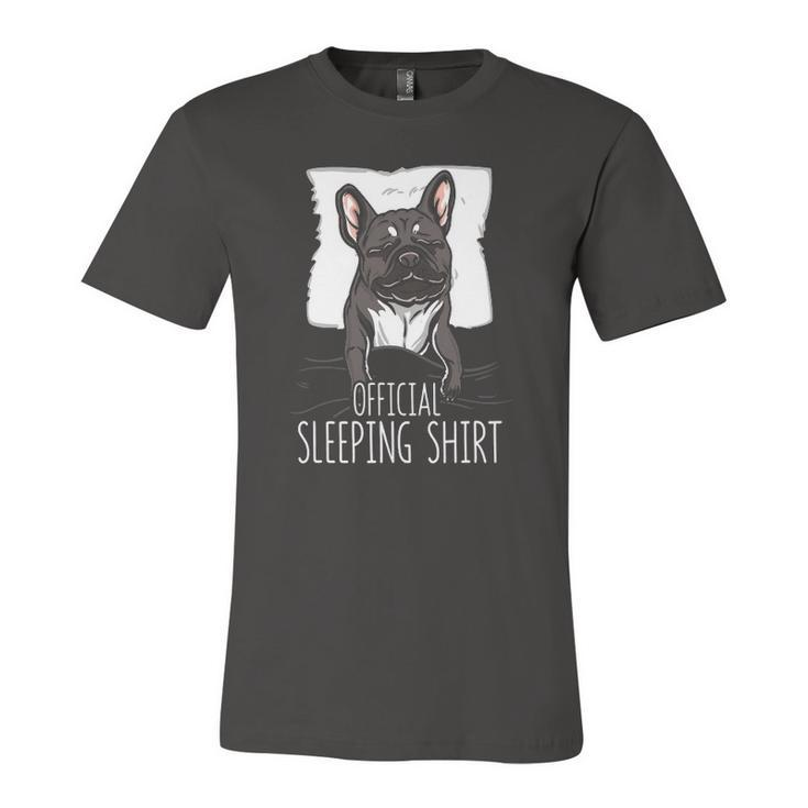 Official Sleeping Cute French Bulldog Dog Nightgown Jersey T-Shirt