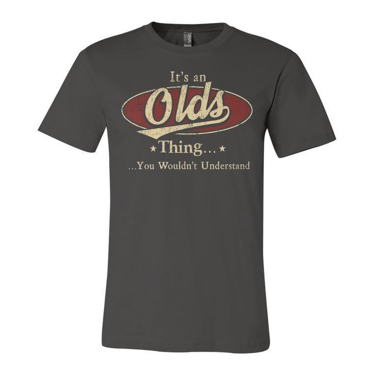 Olds Shirt Personalized Name Gifts T Shirt Name Print T Shirts Shirts With Name Olds Unisex Jersey Short Sleeve Crewneck Tshirt