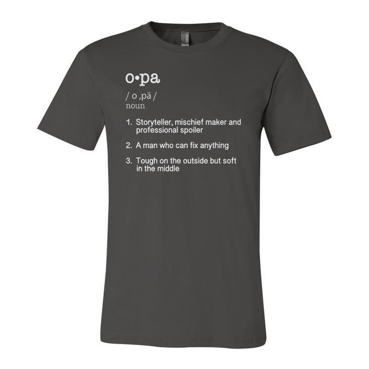 Opa Definition Fathers Day Present Jersey T-Shirt
