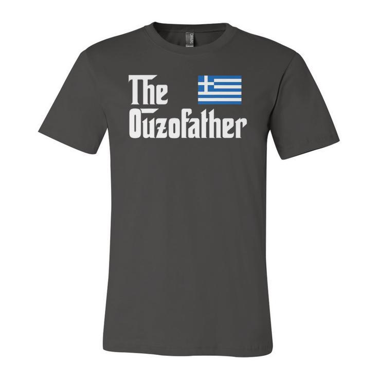 The Ouzo Father Greek Flag Jersey T-Shirt