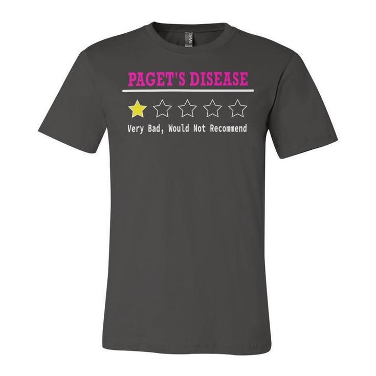 Pagets Disease Review  Pink Ribbon  Pagets Disease  Pagets Disease Awareness Unisex Jersey Short Sleeve Crewneck Tshirt