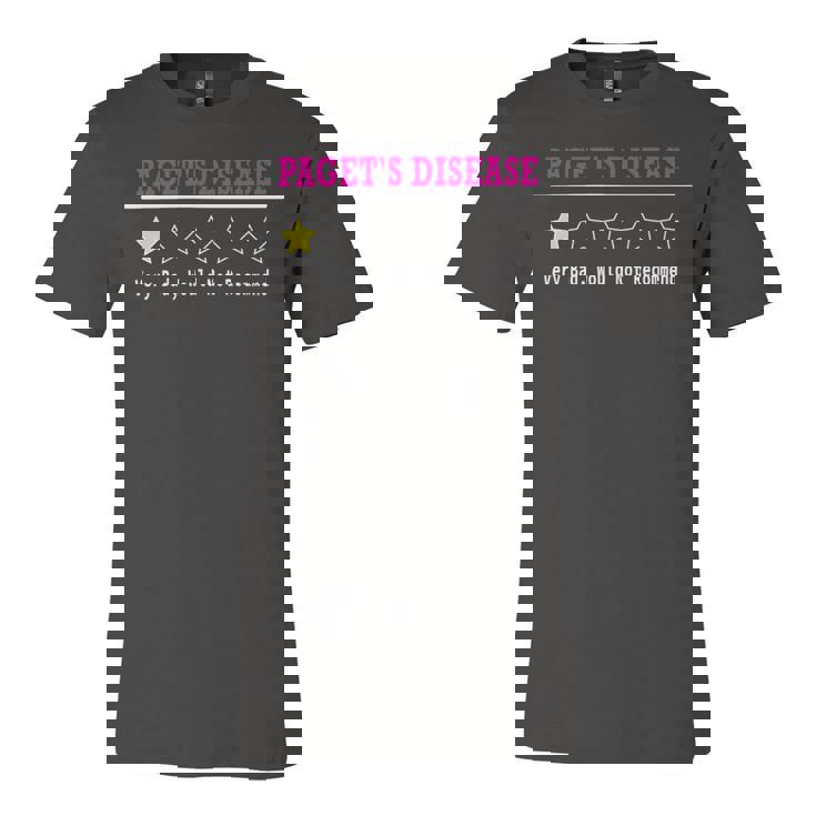 Pagets Disease Review  Pink Ribbon  Pagets Disease  Pagets Disease Awareness Unisex Jersey Short Sleeve Crewneck Tshirt