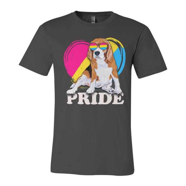 Pansexual Beagle Rainbow Heart Pride Lgbt Dog Lover 56 Beagle Dog Unisex Jersey Short Sleeve Crewneck Tshirt
