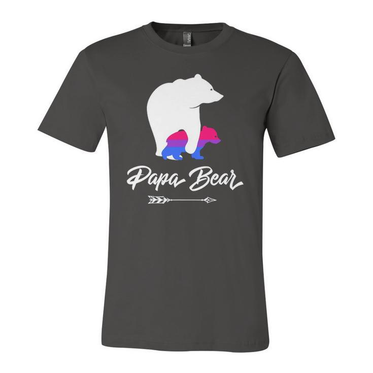 Papa Bear Lgbt Straight Ally Bisexual Jersey T-Shirt