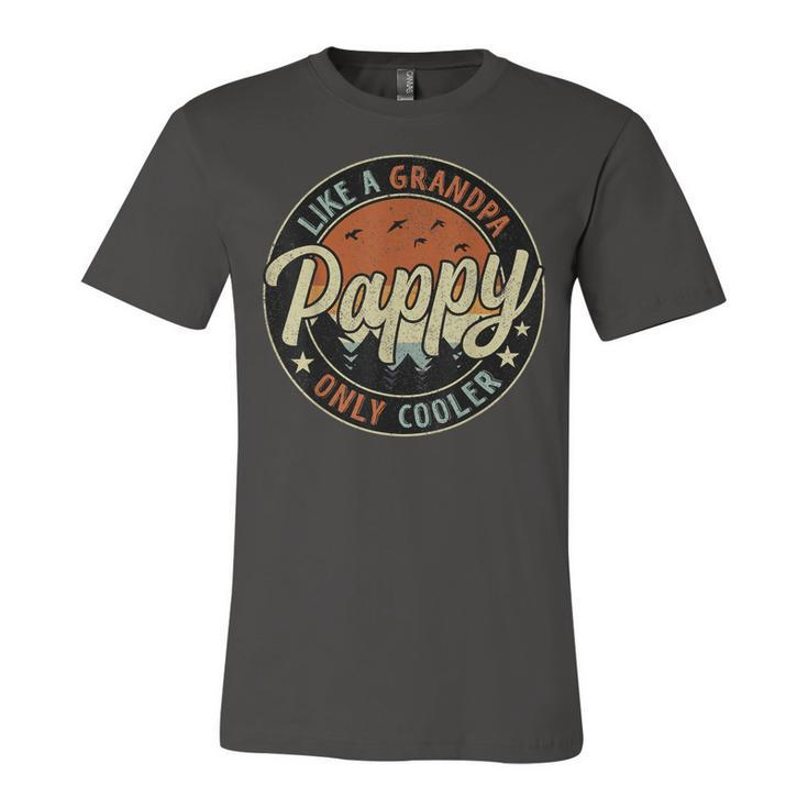 Pappy Like A Grandpa Only Cooler Vintage Retro Fathers Day Jersey T-Shirt