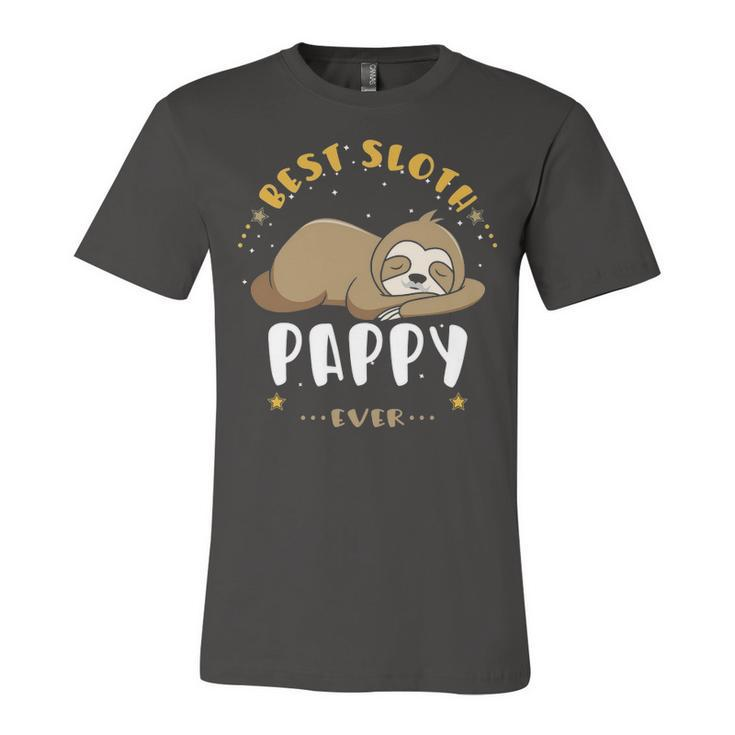 Pappy Grandpa Gift   Best Sloth Pappy Ever Unisex Jersey Short Sleeve Crewneck Tshirt
