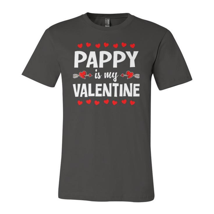 Pappy Is My Valentine Heart Love Matching Jersey T-Shirt