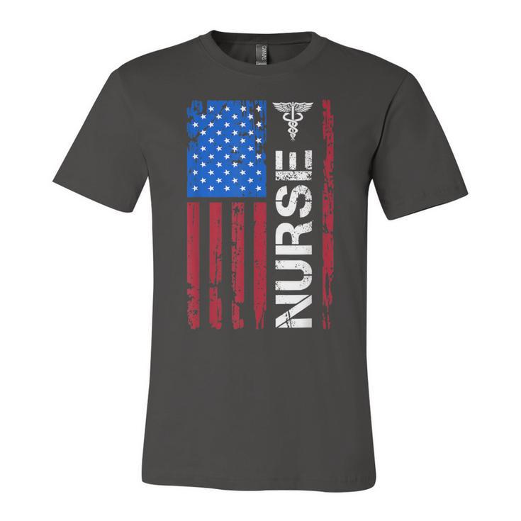 Patriotic Nurse 4Th Of July American Flag Independence Day  V3 Unisex Jersey Short Sleeve Crewneck Tshirt