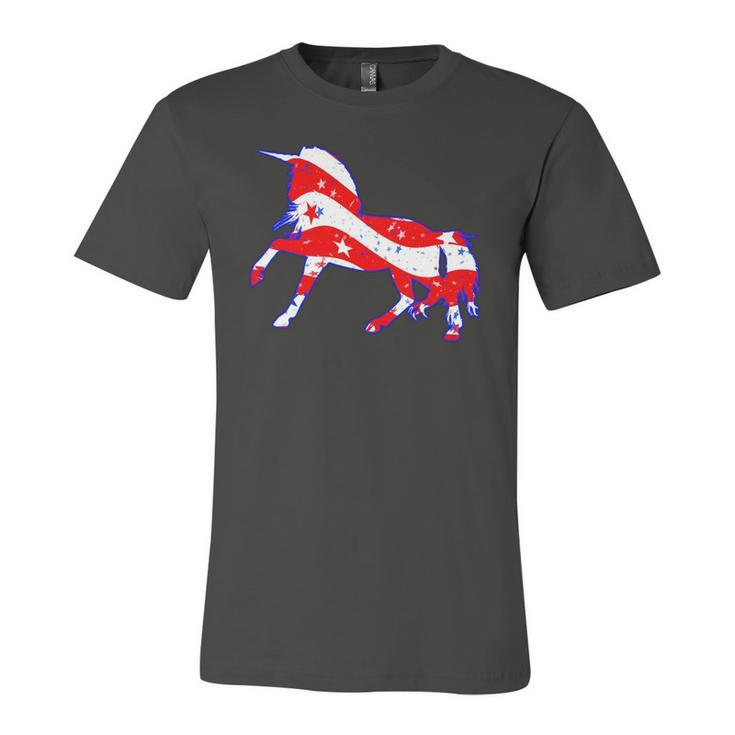 Patriotic Unicorn Memorial Day And 4Th Of July Jersey T-Shirt