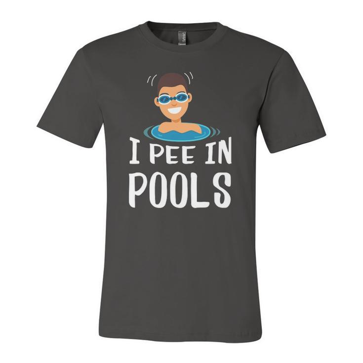 I Pee In Pools Swimming Prank Swimmers Jersey T-Shirt