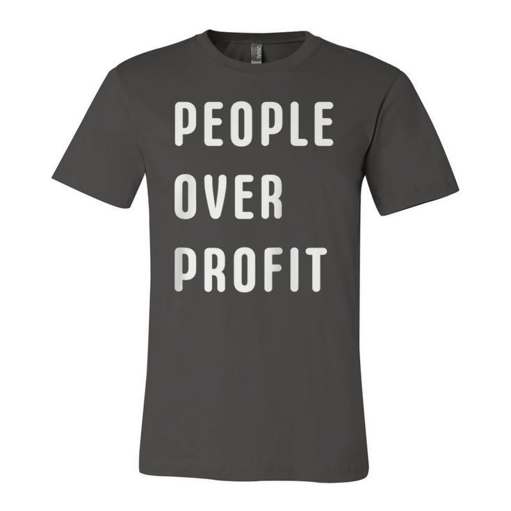 People Over Profit Anti Capitalism Protest Raglan Baseball Tee Jersey T-Shirt