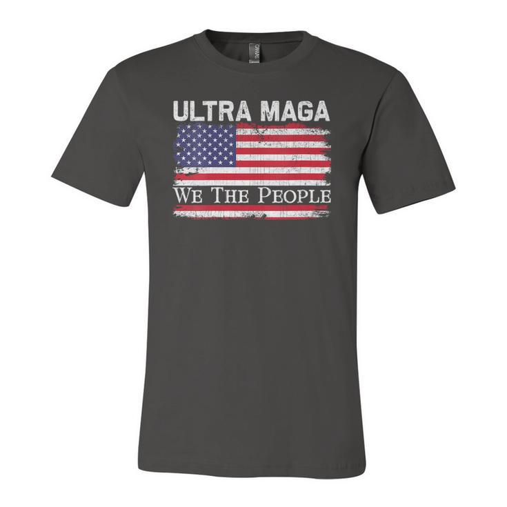 We Are The People And Vintage Usa Flag Ultra Maga Jersey T-Shirt