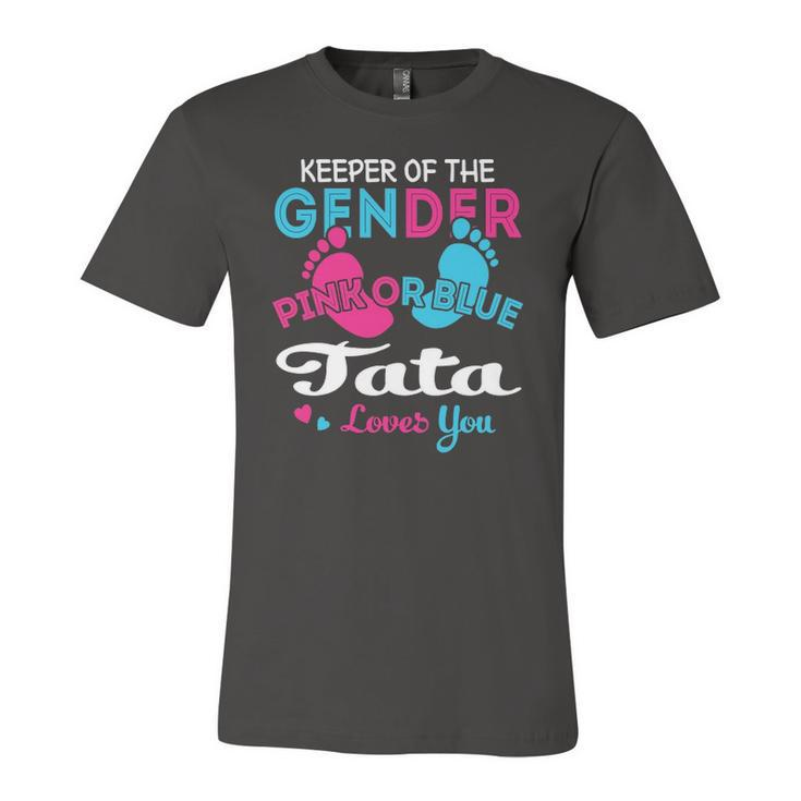 Pink Or Blue Tata Loves You Gender Reveal Jersey T-Shirt