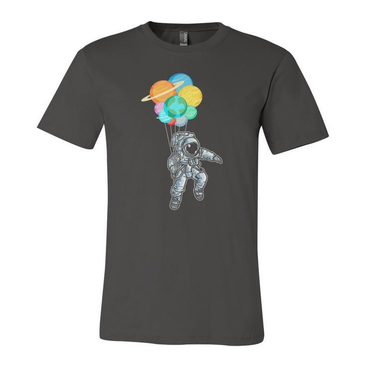 Planet Balloons Astronaut Space Science Jersey T-Shirt
