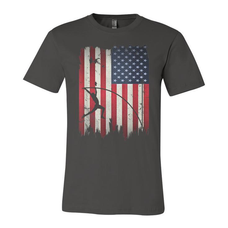 Pole Vault Usa American Flag 4Th Of July Jump Sports Gift  Unisex Jersey Short Sleeve Crewneck Tshirt