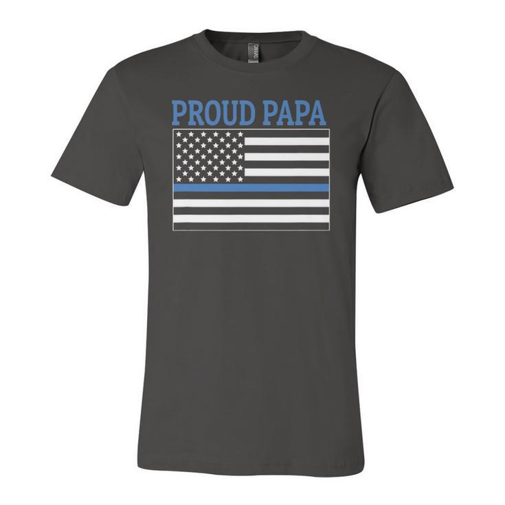 Police Officer Papa Proud Papa Jersey T-Shirt