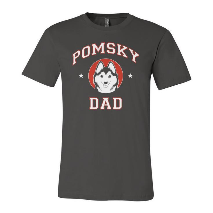 Pomsky Dad Pomsky Dad Mix Breed Dog Jersey T-Shirt