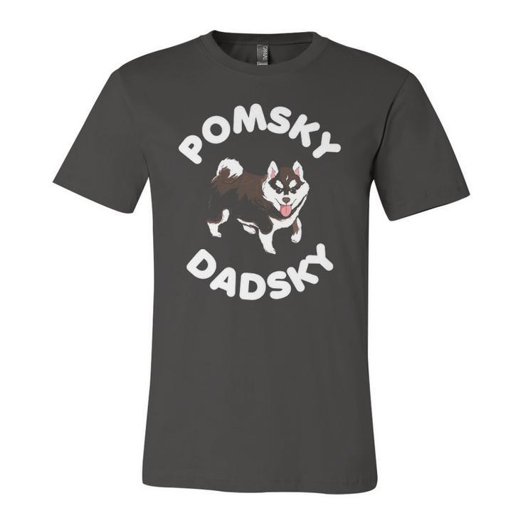 Pomsky Dadsky For Dog Pet Dad Fathers Day Jersey T-Shirt
