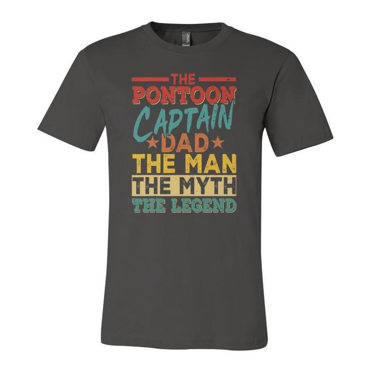 The Pontoon Captain Dad The Man Myth Happy Fathers Day Jersey T-Shirt