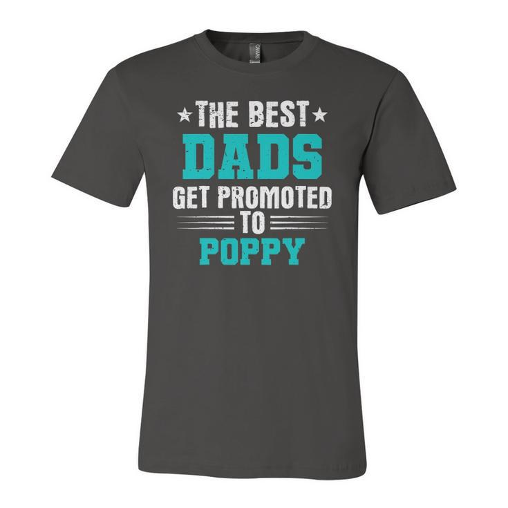 Poppy The Best Dads Get Promoted To Poppy Jersey T-Shirt
