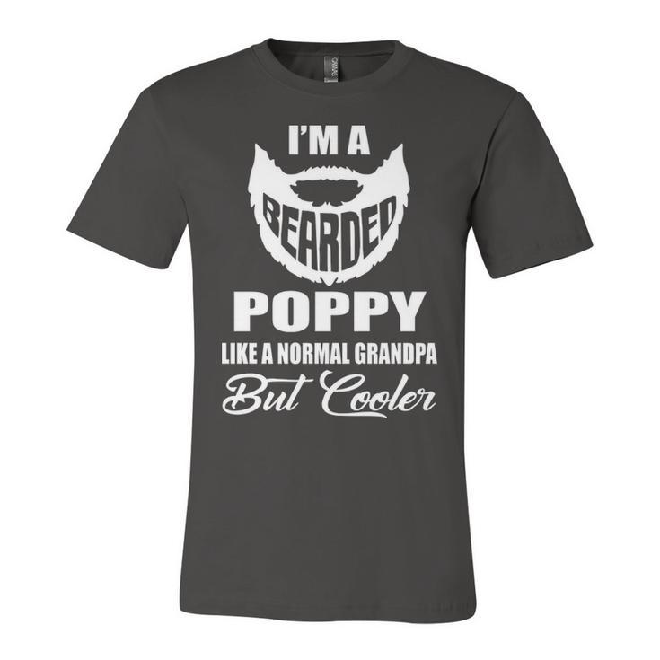 Poppy Grandpa Gift   Bearded Poppy Cooler Unisex Jersey Short Sleeve Crewneck Tshirt
