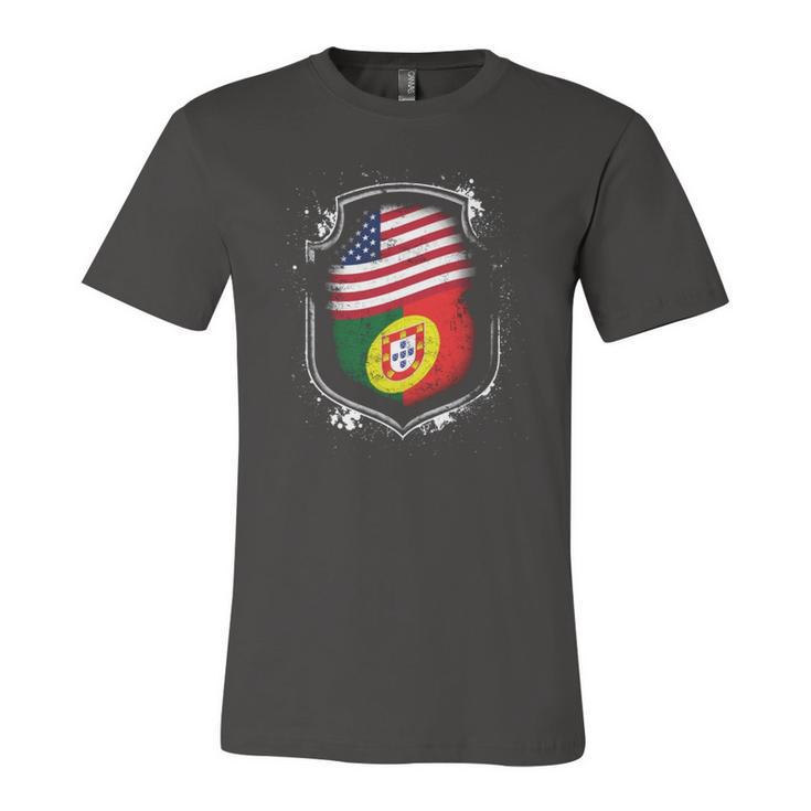 Portuguese American Flags Of Portugal And America Jersey T-Shirt