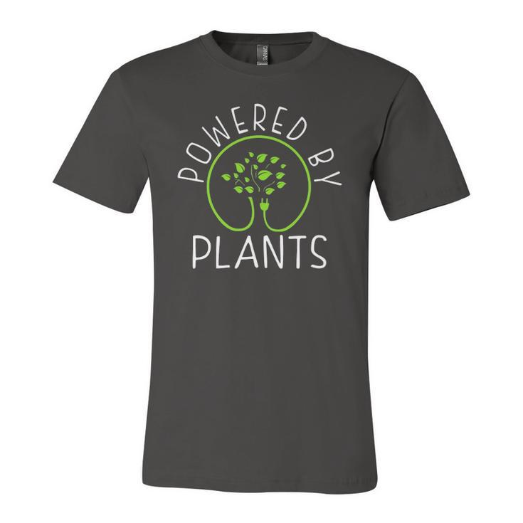 Powered By Plants Vegan Vegetarian Jersey T-Shirt