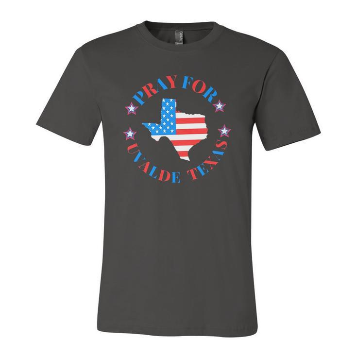 Pray For Uvalde Texas Gun Control Us Flag Texas Map Jersey T-Shirt