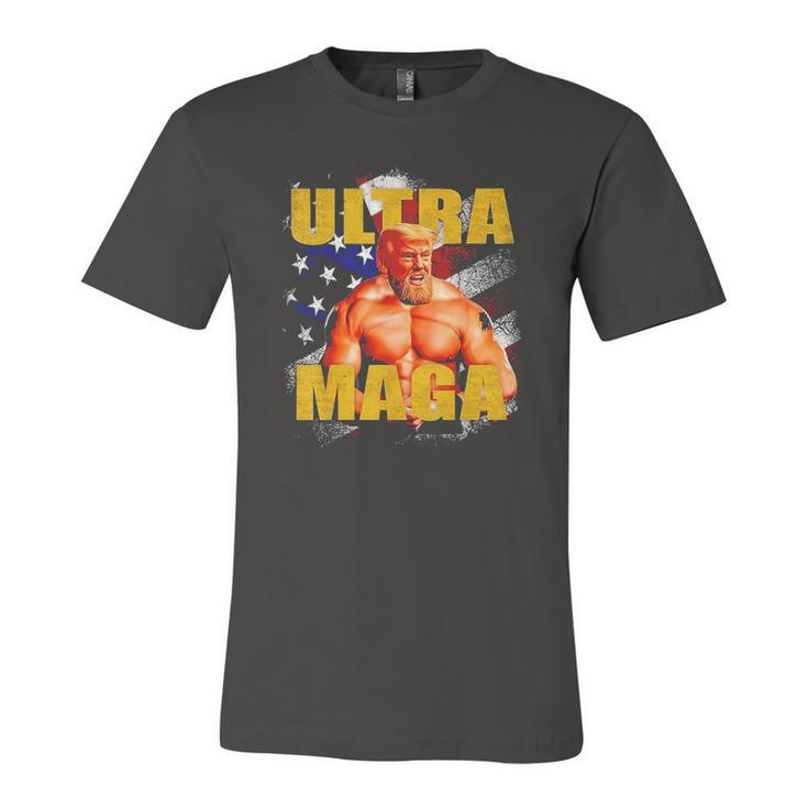Pro-Trump Trump Muscle Ultra Maga American Muscle Jersey T-Shirt