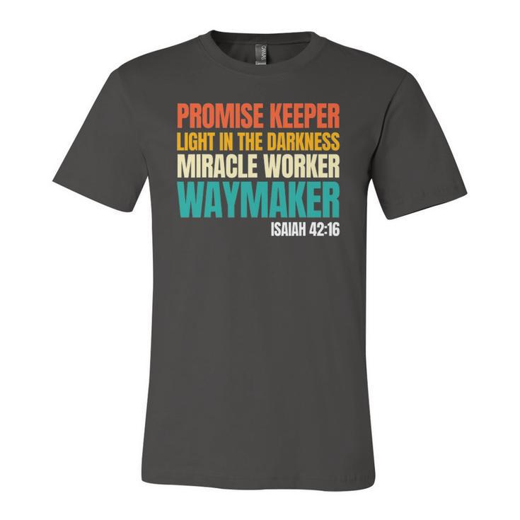 Promise Keeper Miracle Worker Waymaker Christian Faith Jersey T-Shirt