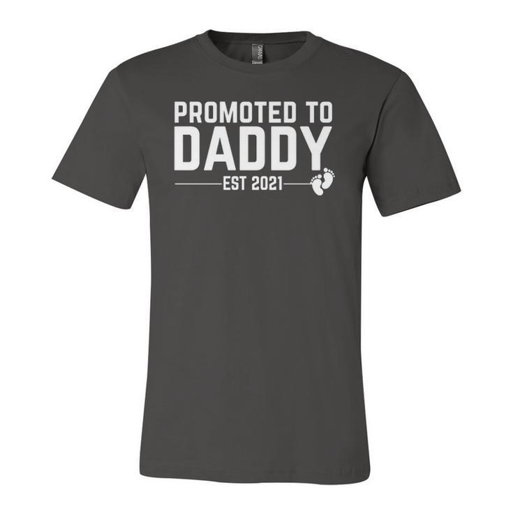 Promoted To Daddy 2021 For First Time Fathers New Dad Jersey T-Shirt
