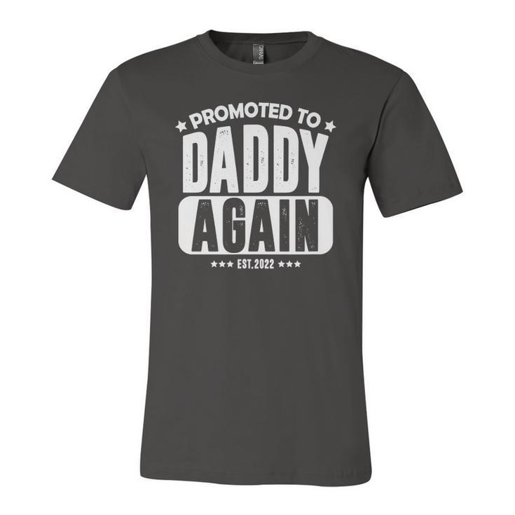 Promoted To Daddy Again 2022 Baby Announcement For Husband Jersey T-Shirt