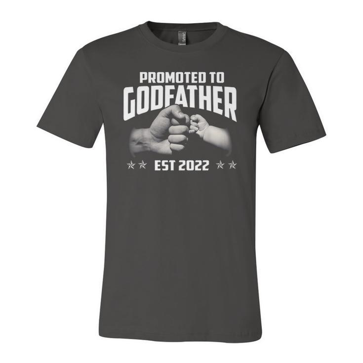 Promoted To Godfather 2022 For First Time Fathers New Dad Jersey T-Shirt