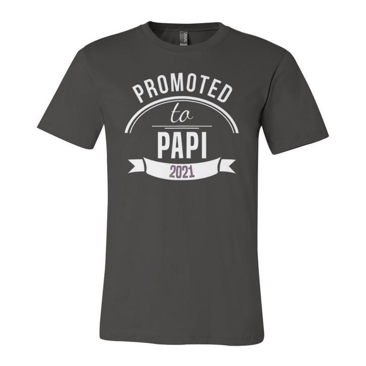 Promoted To Papi Est 2021 First Time Dad Fathers Day Jersey T-Shirt