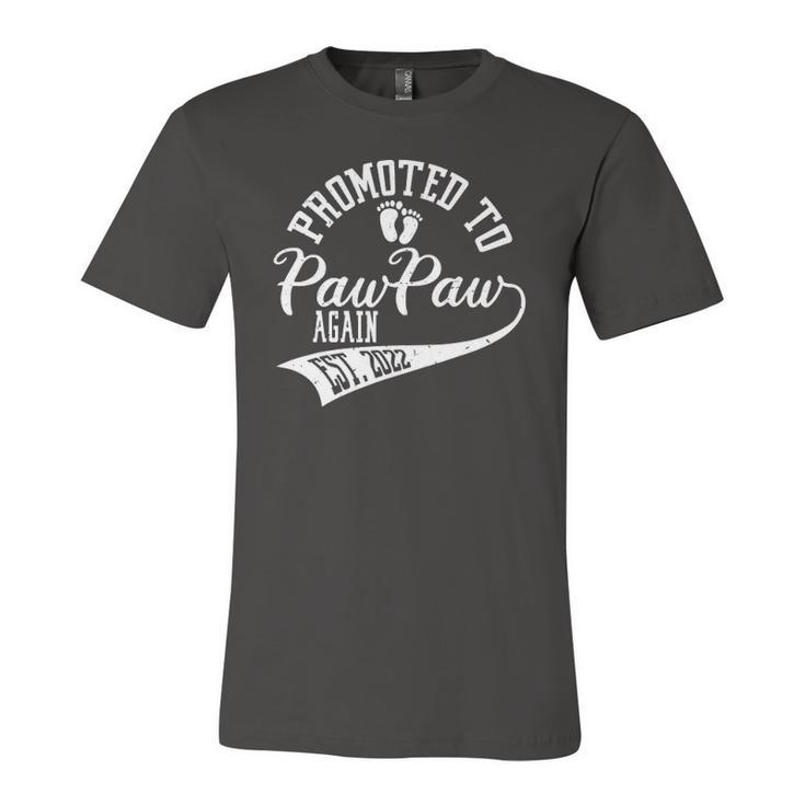 Promoted To Pawpaw Again 2022 Cute New Daddy For Jersey T-Shirt