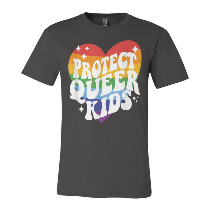 Protect Queer Kids Gay Pride Lgbt Support Queer Pride Month  Unisex Jersey Short Sleeve Crewneck Tshirt