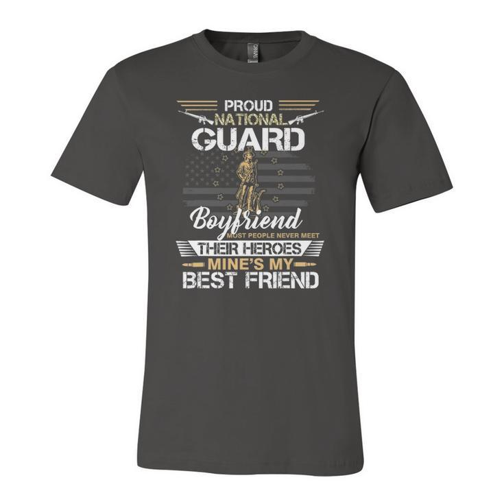 Proud Army National Guard Boyfriend Flag US Military Jersey T-Shirt