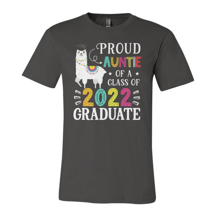 Proud Auntie Of A 2022 Graduate Llama Aunt Jersey T-Shirt
