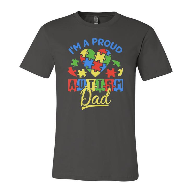 Proud Autism Dad Awareness Father Day Autistic Son Daughter Jersey T-Shirt