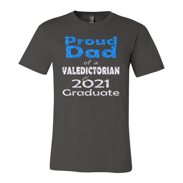 Proud Dad Valedictorian Cum Laude Class Of 2021 Graduate Jersey T-Shirt