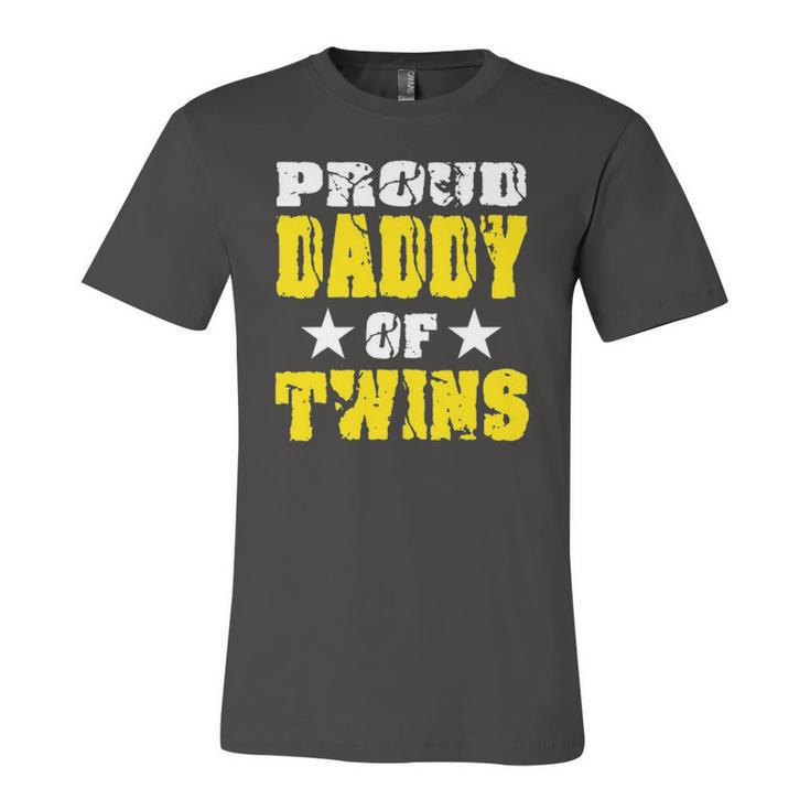 Proud Daddy Of Twins Dad Father Jersey T-Shirt