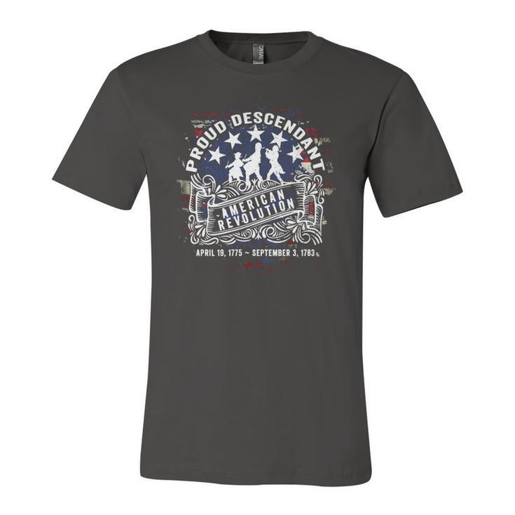 Proud Descendant American Revolution Fife And Drum 4Th Of July Jersey T-Shirt
