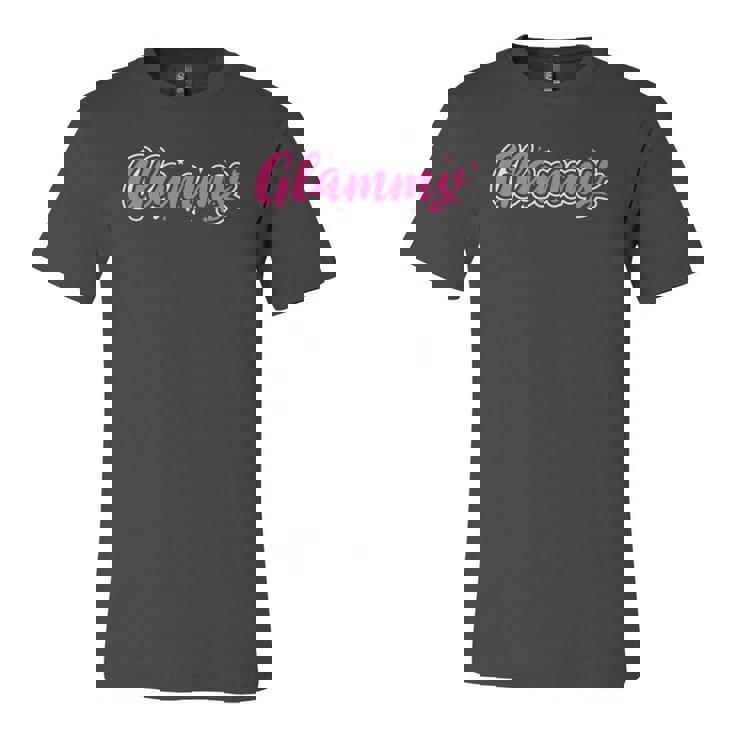 For A Proud Glammy Or Grandma Pink Typography Jersey T-Shirt