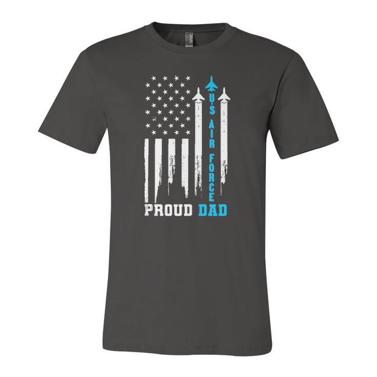 Proud Us Air Force Dad Rocket America Flag Fathers Day Jersey T-Shirt