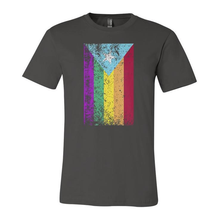 Puerto Rico Gay Pride Rainbow Flag Jersey T-Shirt